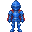 A knight drawn in front view