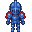 A knight drawn in top down
